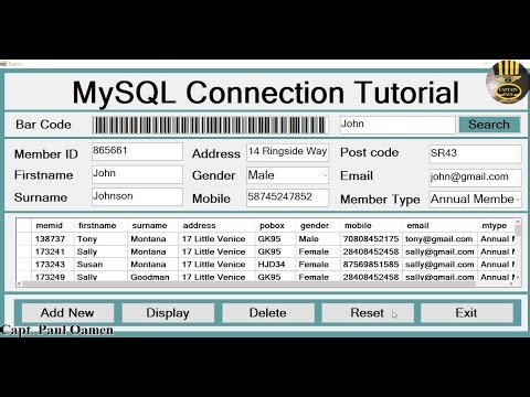 Beginners C# Tutorial with MySQL Database Connection - Part 3 of 3