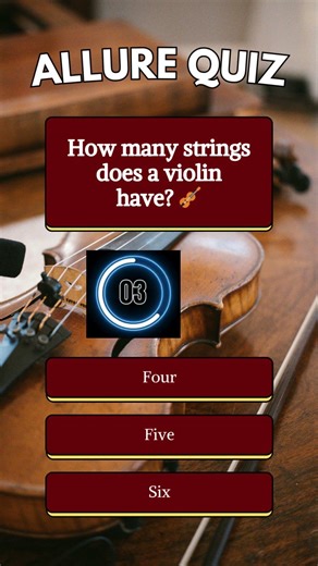 How Many Strings Does a Violin Have? 🎻 | Quick Quiz #allurequiz