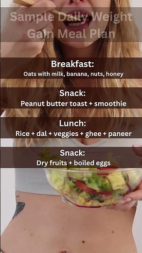 How to Gain Weight Fast for Women | Full Day Meal Plan 🥗
