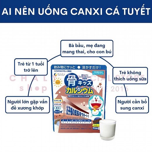 [Review] Canxi cá tuyết Nhật Bản cho bé Kids Calcium Fine | Shop Nhật Chaly