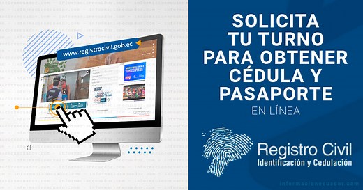 Agendamiento de turnos en línea para el Registro Civil - Cédula y Pasaporte