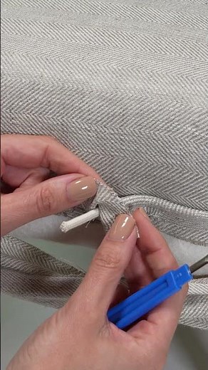 Finishing touches on a footstool! Upholstery tips & tricks! #howto #upholstery #sewingtutorial