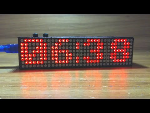 Arduino Real Time Led Matrix Clock with 12 Hour format (with tutorial included)