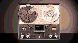 Tape recorder 8 bit. 3d animation