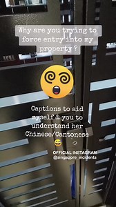 Lady stranger demands door decorations from the cam guy Credit: JB | Singapore Incidents