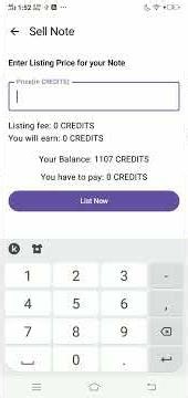 Let's create notes with Note Bazaar app and trade with in-app points CREDITS.