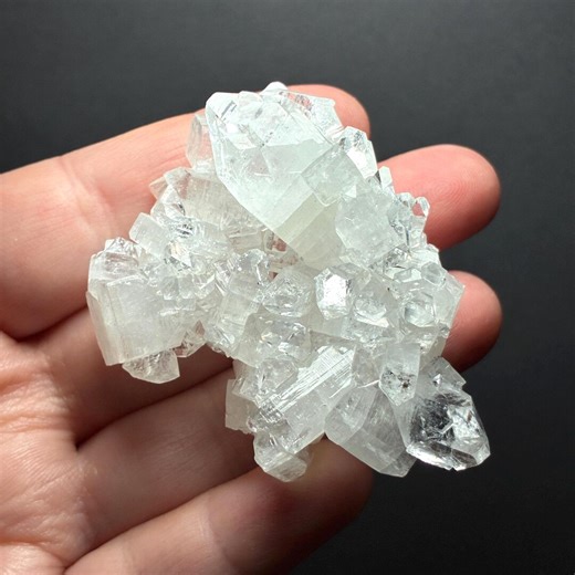 Clear Apophyllite Crystal Cluster, India, Natural Specimen, 36gr