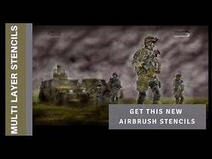 HD Airbrush stecils for amazing paintings - Demostrating high detail stencils
