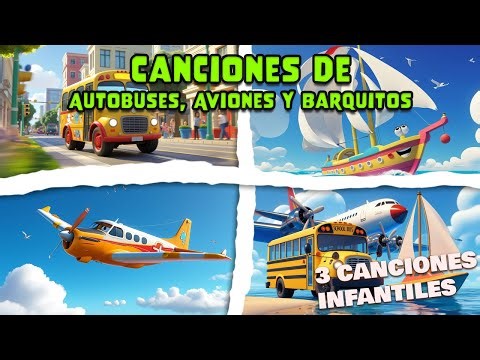 Misión Musical: Tierra, Cielo y Mar 🛣️✈️🌊 | Tres Canciones Infantiles Educativas