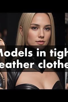 [AI Art] Female models in leather clothes 4K
