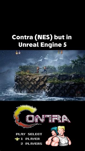 Contra (NES) but in Unreal Engine 5 #contra #nintendo
