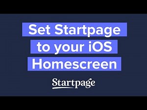 Add Startpage To Your iOS Homescreen