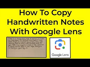How To Copy Handwritten Notes With Google Lens | Easy Tutorial
