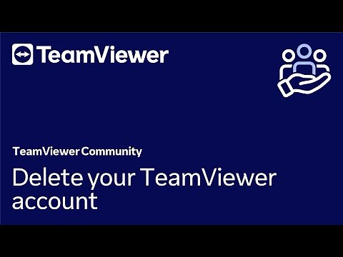 How to delete your TeamViewer account in TeamViewer (Classic)