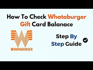 How To Check Whataburger Gift Card Balance