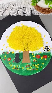 Spring Tree Craft #springtree #naturecraft #diyproject #handmadeart #creativecraft #kidsart #papercraft #seasonalart #funproject #easycraft | paper craft ideas