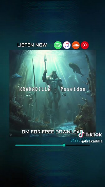 🌊🔱Poseidon - a deep, driving dark wave born from DTLA’s clubs and warehouse raves. Inspired by the pulse of warehouse nights, where crowds move like tides and rhythm drowns the ego. Listen on all platforms 🌐 DM @KRAKADILLA_ for a free download ⚡️ 🐊 Feel the evolution in every beat. #Techno #WarehouseRave #KRAKADILLA