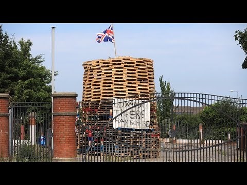 PSNI urged to remove controversial bonfire in Belfast