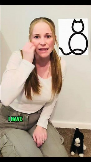 Makaton sign - ‘Cat’. ‪@makatoncharity‬ ‪@SpeechAndLangUK‬ ‪@cbeebies‬ ￼