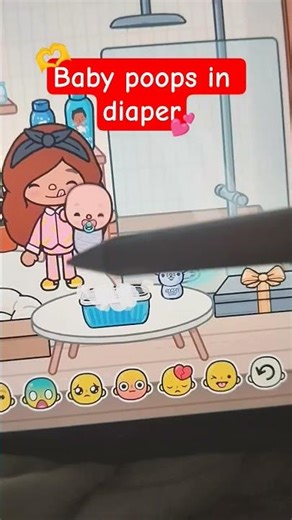 🤮baby poops in diaper🤮 #tocaboca #tocaworld #aesthetic