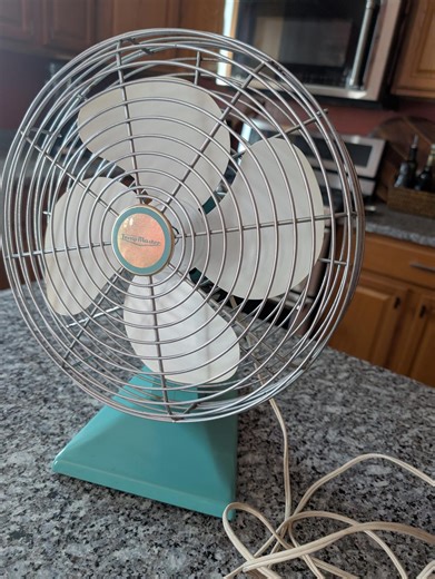 Vintage Temp Master Desk Fan Teal Metal Retro Electric Fan Mid Century Style Works 1 Speed Non Oscillating - Etsy