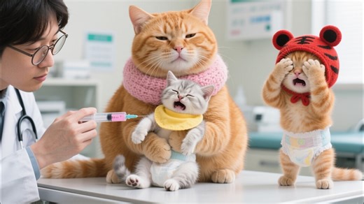 Vaccine Tears After Adopting Silver Gradient! First Compilation After Adopting Silver Gradient! #cat #catlover #cute #cartoon #storytime | Daisy Video AI