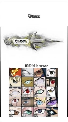 99.9% fail in answer only Naruto fan know if that #naruto #animeedit #anime #shorts