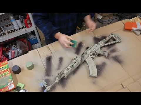 AK47 DIY Camo Paint Using a Sponge