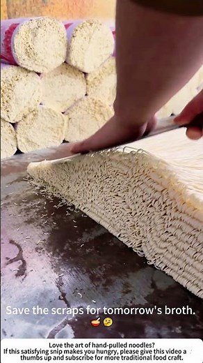 Trimming Hand‑Pulled Noodles – Snip the Ugly Ends for Perfect Bundles 🍜✂️