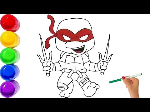 Drawing and Coloring Raphael From Ninja Turtles || Easy Drawing Ninja Turtle || Raphael Drawing