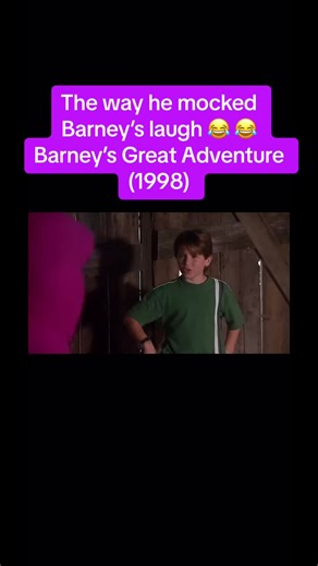 Cody mocks Barney’s laugh (Barney’s Great Adventure) #barney #barneysgreatadventure #barneytiktok #barneytiktoks #barneymovie #barneyfunnymoments #barneythedinosaur