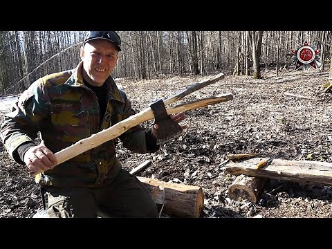 Two Ways To Fix A Broken Axe In The Forest - This Actually Works! Wilderness Survival ‪@Wild-Siberia‬