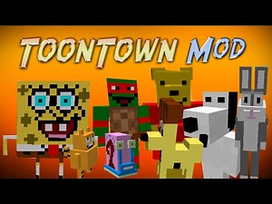 Minecraft Mod: SPONGEBOB, NINJA TURTLES, TOM&JERRY (ToonTown Mod)