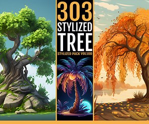 ArtStation - 303 Stylized Tree VOL100 | Artworks