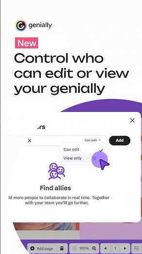 Control who can edit or view your Genially
