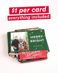Holiday Cards straight from your phone! Cards include: FREE shipping FREE envelopes FREE return address FREE printed back | Chatbooks