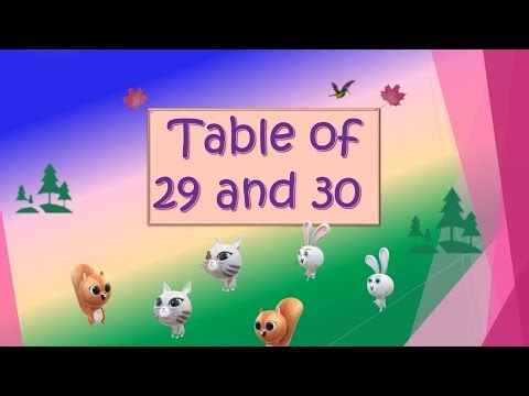 table of 29 and 30 | 29 and 30 ka table | multiplication table of 29 and 30 | #tables
