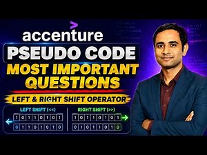 Accenture Pseudo Code Most Important Questions | Left & Right Shift Operator | Short Tricks