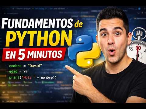 Aprende Python desde CERO 🐍 (Todo lo básico en 5 minutos)