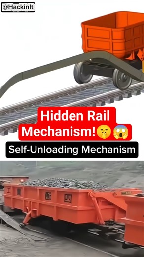 How Coal Trains Unload Themselves#Engineering#Trains#CoalTrain#HopperCar#Mechanism#howitworks