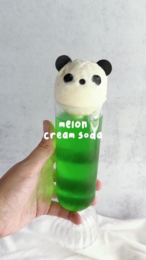make a melon cream soda with me 🐼 #melonsoda #homecafe | Between Spoonfuls