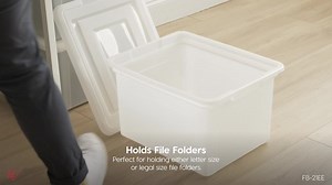 IRIS 14.19 in. W x 10.88 in. H Snap Tight Plastic File Organizer Storage Box, Gray with Clear Lid 3 Pack Letter Size 500166