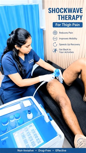Thigh Pain Treatment with Shockwave Therapy | Fast Recovery for Muscle Pain & Tightness #painrelief