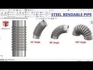 ✅SolidWorks Tutorial | Steel Bendable pipe design in SolidWorks
