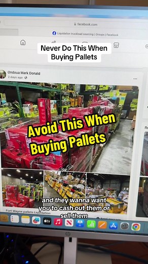 Never buy pallets from Facebook groups, marketplace, Offerup or your local liquidator store. Majority of these places are fly by night companies that will just take your money and never ship or once you send the money you will never hear from them again. Work with trusted direct contract holders only. #reseller #resellercommunity #resellertips
