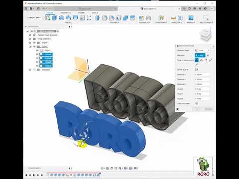 Prenom lettres 3D - tuto fusion 360 francais. ATTENTION regardez la vidéo suivante corrigée