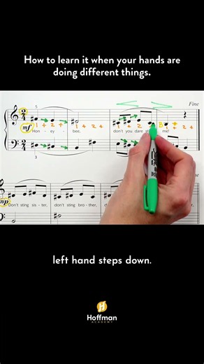 When the hands do different things, think of it as one thing.