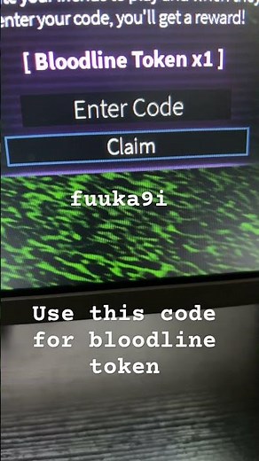 Bloodline code free bloodline token #roblox #bloodlines #code #help #naruto #anime #shinobi