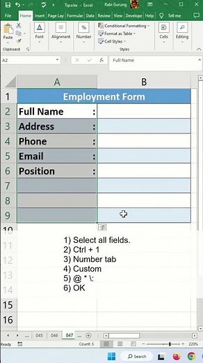 How do I add a colon at the end of a cell in Excel - Excel Tips and Tricks