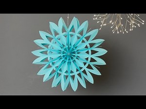 How to make a 3D paper snowflake for Christmas decorations.